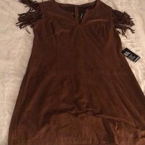 Express suede dress